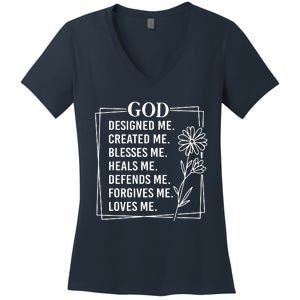 God Women's V-Neck T-Shirt