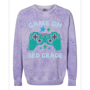 Gaming Game On 3Rd Grade Third First Day School Gamer Gift Colorblast Crewneck Sweatshirt