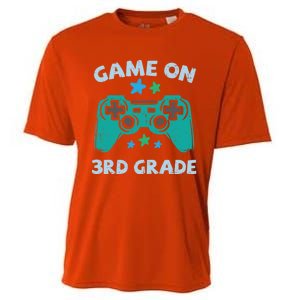 Gaming Game On 3Rd Grade Third First Day School Gamer Gift Cooling Performance Crew T-Shirt