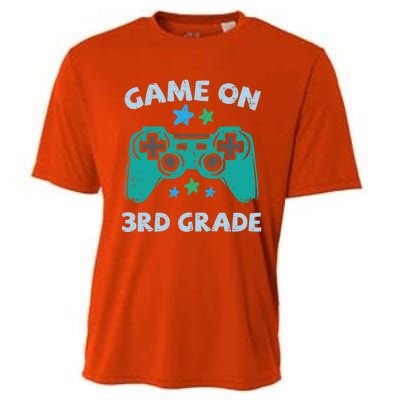 Gaming Game On 3Rd Grade Third First Day School Gamer Gift Cooling Performance Crew T-Shirt