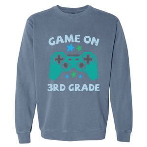 Gaming Game On 3Rd Grade Third First Day School Gamer Gift Garment-Dyed Sweatshirt