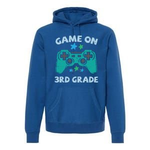 Gaming Game On 3Rd Grade Third First Day School Gamer Gift Premium Hoodie