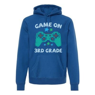 Gaming Game On 3Rd Grade Third First Day School Gamer Gift Premium Hoodie