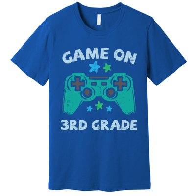 Gaming Game On 3Rd Grade Third First Day School Gamer Gift Premium T-Shirt