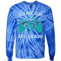 Gaming Game On 3Rd Grade Third First Day School Gamer Gift Tie-Dye Long Sleeve Shirt