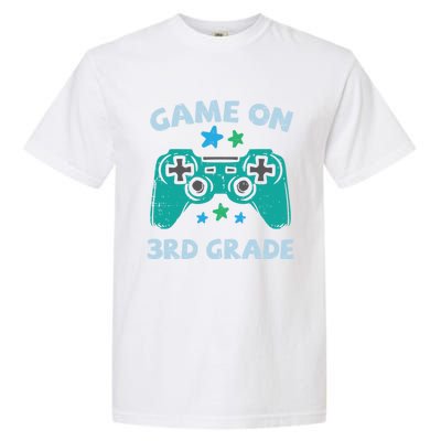 Gaming Game On 3Rd Grade Third First Day School Gamer Gift Garment-Dyed Heavyweight T-Shirt