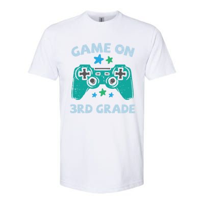 Gaming Game On 3Rd Grade Third First Day School Gamer Gift Softstyle CVC T-Shirt