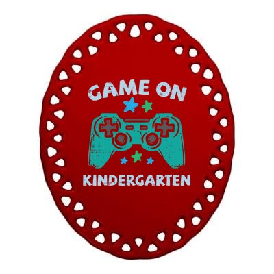 Gaming Game On Kindergarten First Day Of Gamer Gift Ceramic Oval Ornament