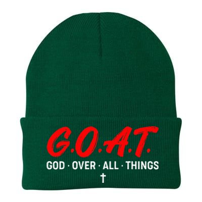 G.O.A.T. God Over All Things Funny Apparel Knit Cap Winter Beanie