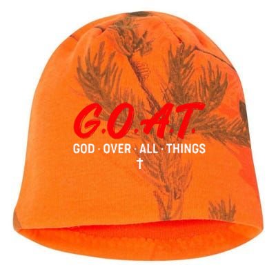 G.O.A.T. God Over All Things Funny Apparel Kati - Camo Knit Beanie