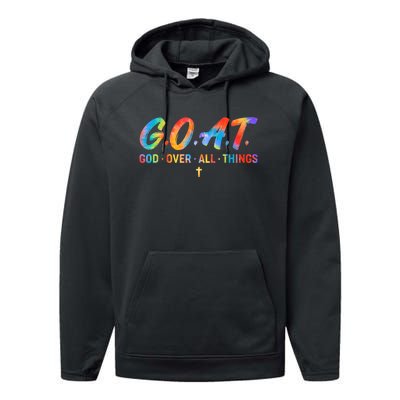 Goat God Over All Things Performance Fleece Hoodie