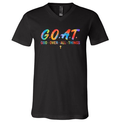 Goat God Over All Things V-Neck T-Shirt