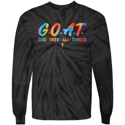 Goat God Over All Things Tie-Dye Long Sleeve Shirt