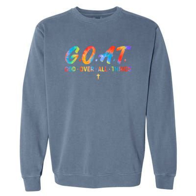 Goat God Over All Things Garment-Dyed Sweatshirt