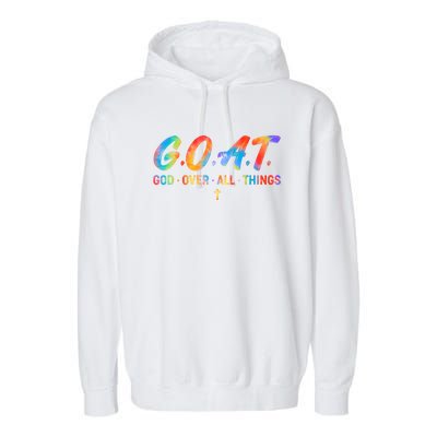 Goat God Over All Things Garment-Dyed Fleece Hoodie