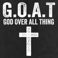 G.O.A.T God Over All Thing Christian Gifts Cross Faith 7 Panel Mesh Trucker Snapback Hat