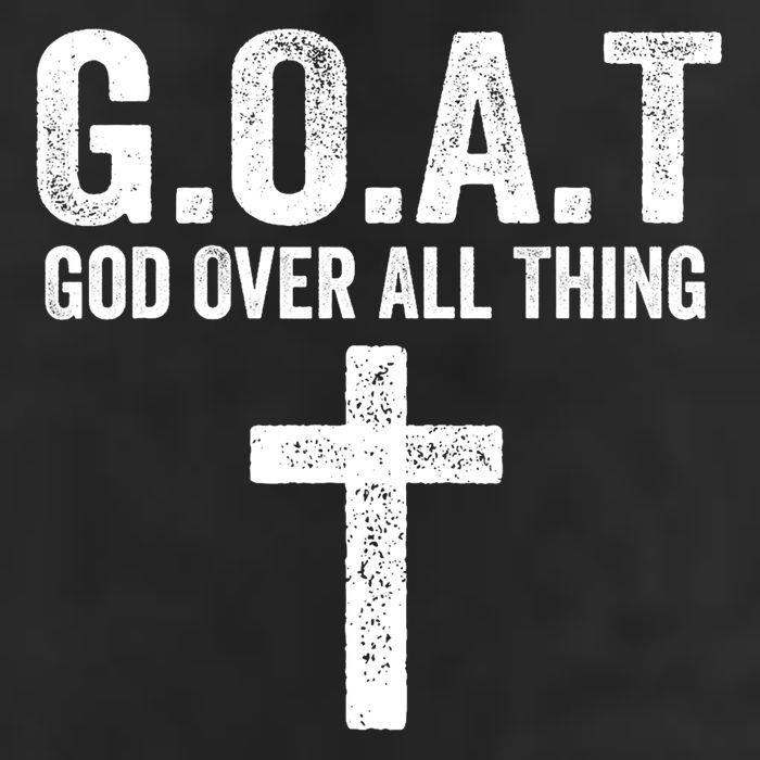 G.O.A.T God Over All Thing Christian Gifts Cross Faith 7 Panel Mesh Trucker Snapback Hat