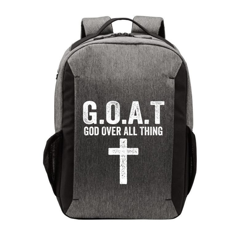 G.O.A.T God Over All Thing Christian Gifts Cross Faith Vector Backpack