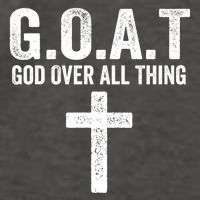 G.O.A.T God Over All Thing Christian Gifts Cross Faith Vector Backpack