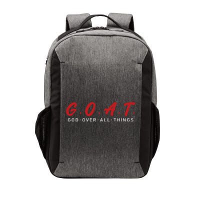 G.O.A.T God Over All Thing Red And White Vector Backpack