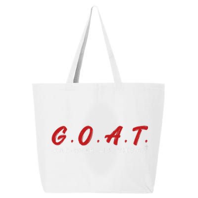 G.O.A.T God Over All Thing Red And White 25L Jumbo Tote