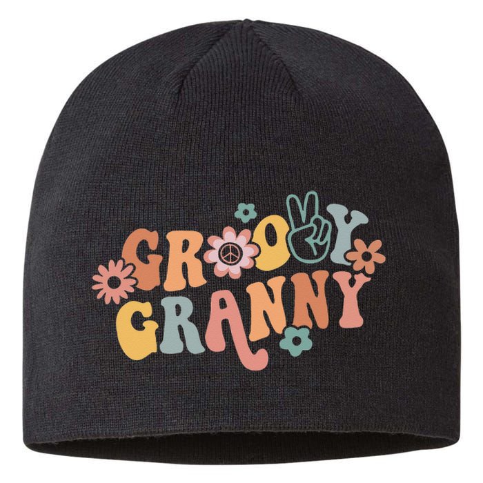 Groovy Granny One Thankful Granny Thanksgiving Christmas Sustainable Beanie