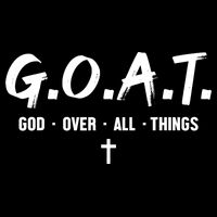 G.O.A.T God Over All Things Cross Christian Faith USA-Made Doggie Bandana