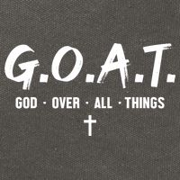 G.O.A.T God Over All Things Cross Christian Faith Cotton Canvas Backpack