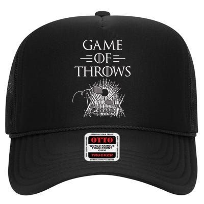 Great Game Of Throws Cornhole Bean Bag Toss High Crown Mesh Back Trucker Hat