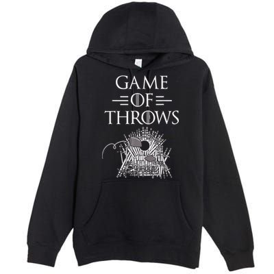 Great Game Of Throws Cornhole Bean Bag Toss Premium Pullover Hoodie