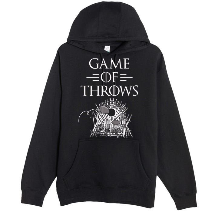 Great Game Of Throws Cornhole Bean Bag Toss Premium Pullover Hoodie