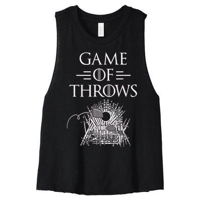 Great Game Of Throws Cornhole Bean Bag Toss Women's Racerback Cropped Tank