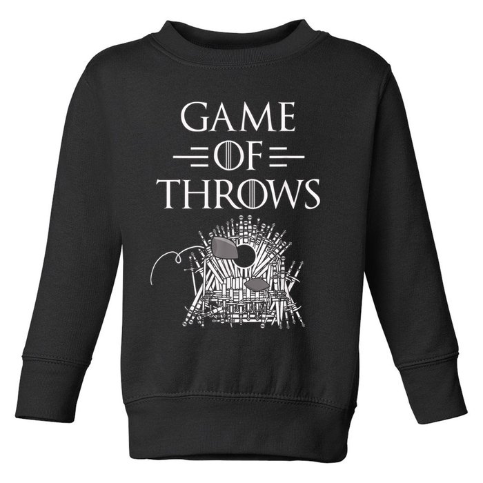 Great Game Of Throws Cornhole Bean Bag Toss Toddler Sweatshirt