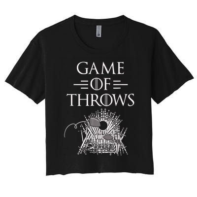 Great Game Of Throws Cornhole Bean Bag Toss Women's Crop Top Tee