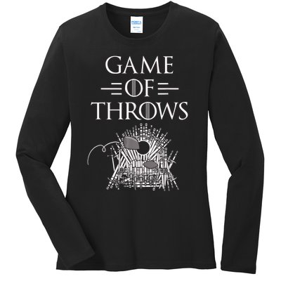 Great Game Of Throws Cornhole Bean Bag Toss Ladies Long Sleeve Shirt