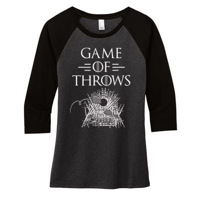 Great Game Of Throws Cornhole Bean Bag Toss Women's Tri-Blend 3/4-Sleeve Raglan Shirt