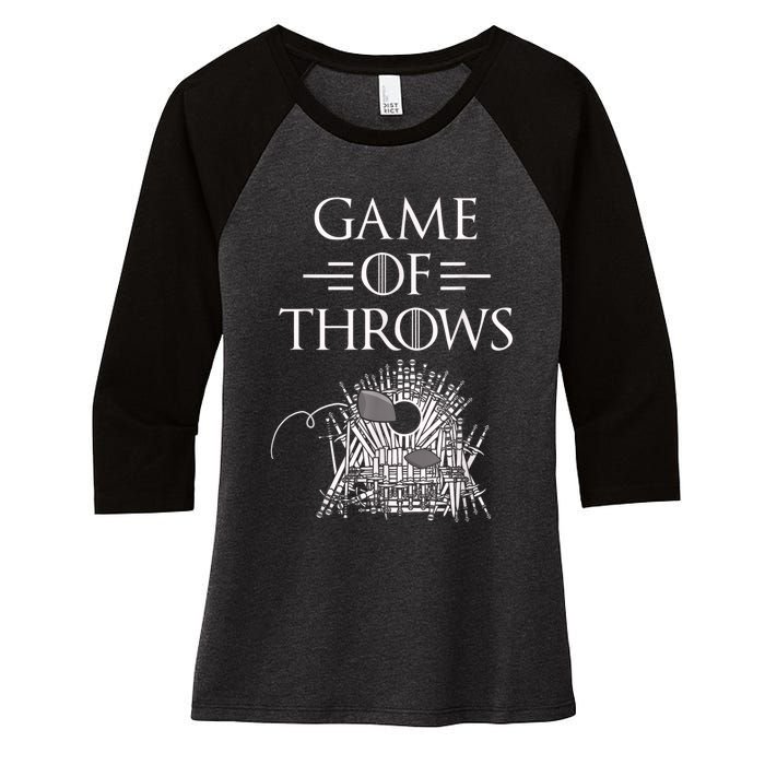 Great Game Of Throws Cornhole Bean Bag Toss Women's Tri-Blend 3/4-Sleeve Raglan Shirt