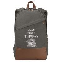 Great Game Of Throws Cornhole Bean Bag Toss Cotton Canvas Backpack