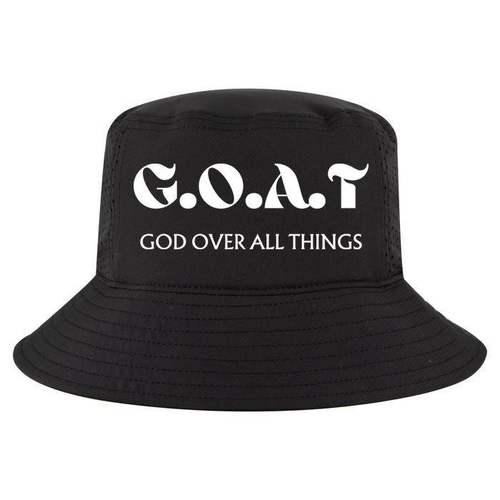 G.O.A.T God Over All Thing Black And White Cool Comfort Performance Bucket Hat