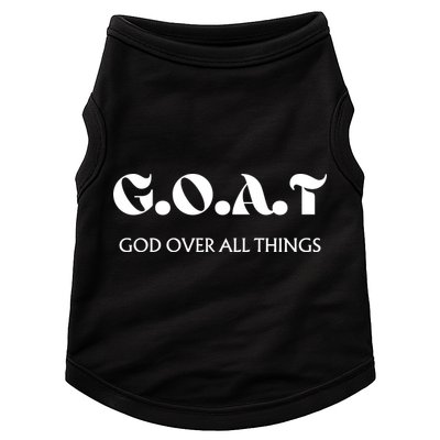 G.O.A.T God Over All Thing Black And White Doggie Tank