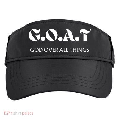 G.O.A.T God Over All Thing Black And White Adult Drive Performance Visor