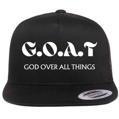 G.O.A.T God Over All Thing Black And White Flatbill Hat