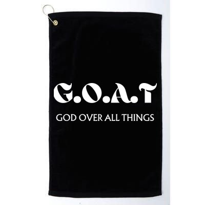 G.O.A.T God Over All Thing Black And White Golf Towel