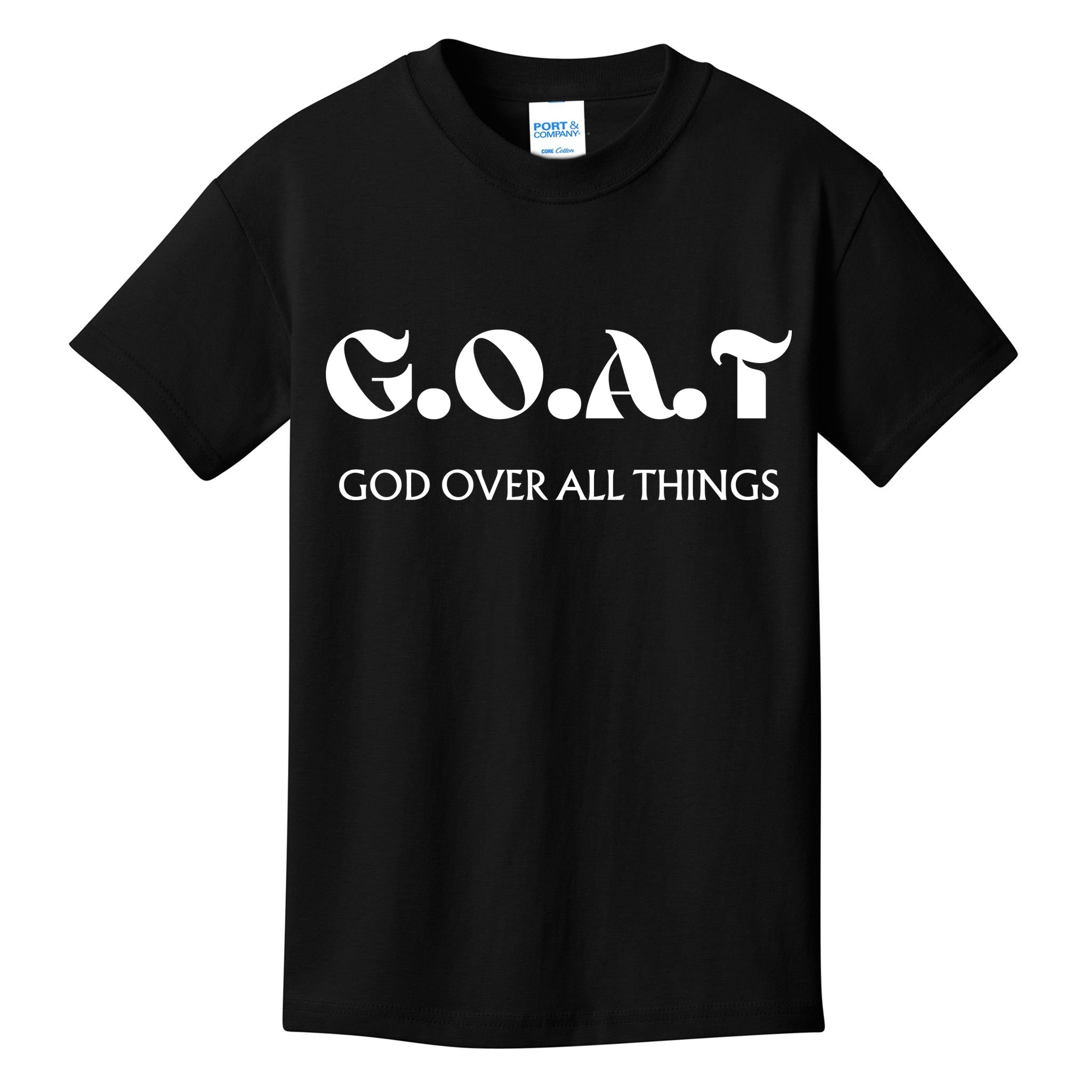 G.O.A.T God Over All Thing Black And White Kids T-Shirt
