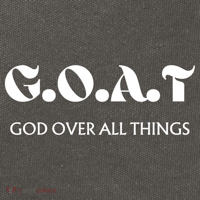 G.O.A.T God Over All Thing Black And White Cotton Canvas Backpack