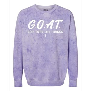 GOAT God Over All Things Colorblast Crewneck Sweatshirt