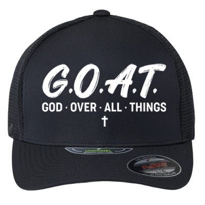 GOAT God Over All Things Flexfit Unipanel Trucker Cap