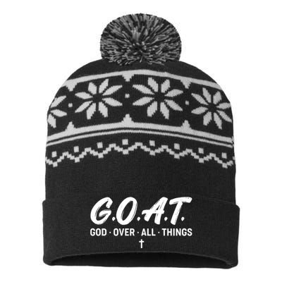 GOAT God Over All Things USA-Made Snowflake Beanie