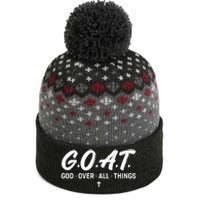 GOAT God Over All Things The Baniff Cuffed Pom Beanie