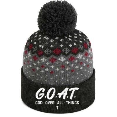 GOAT God Over All Things The Baniff Cuffed Pom Beanie